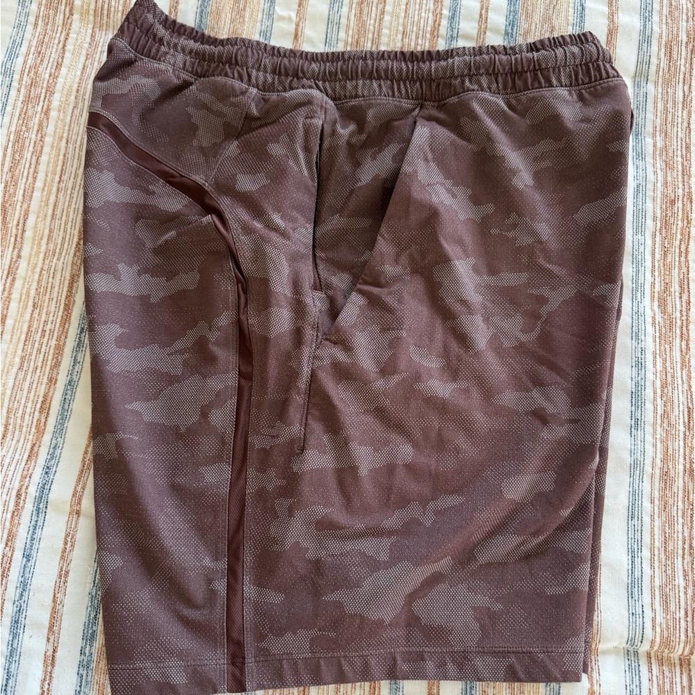 lululemon athletica Dark Brown Camo Shorts